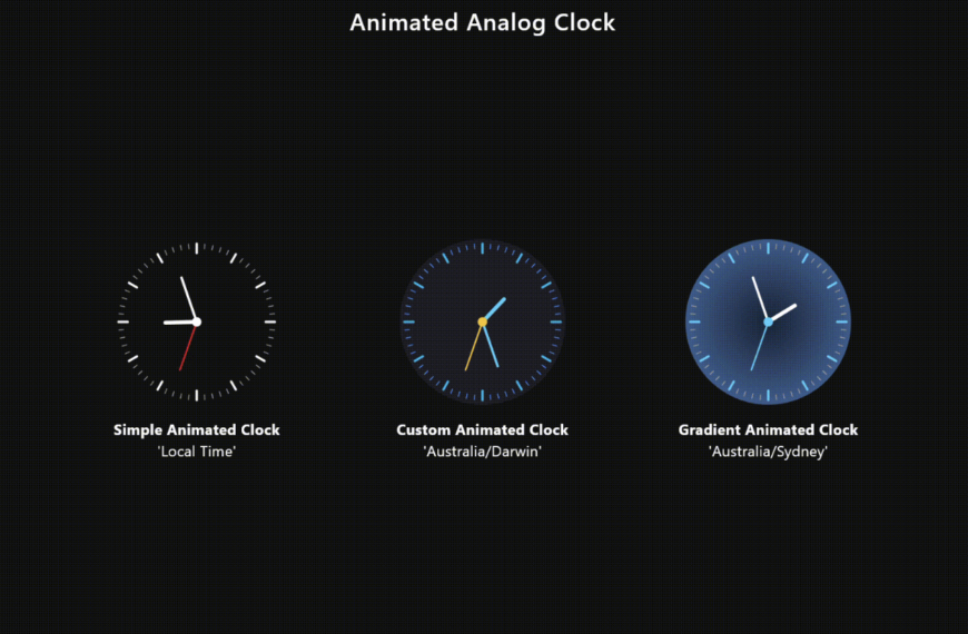 Flutter Animated Analog Clock