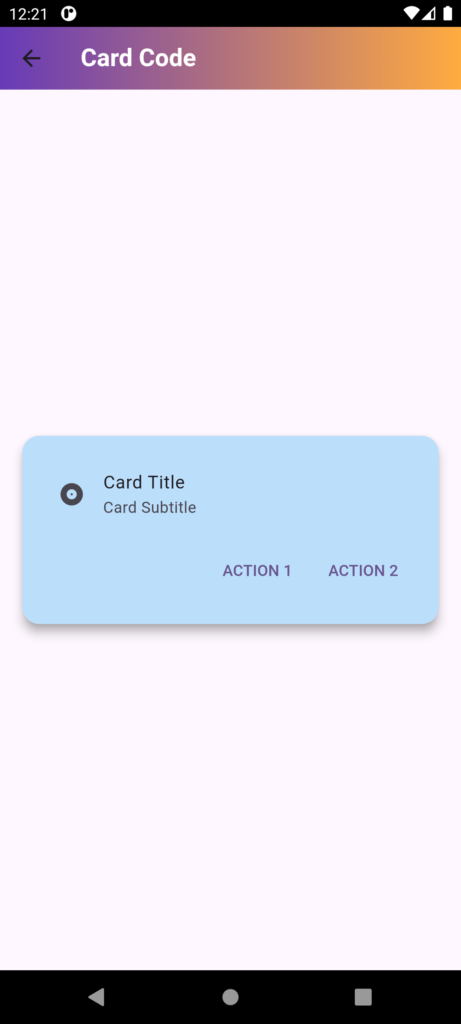 Card in Flutter